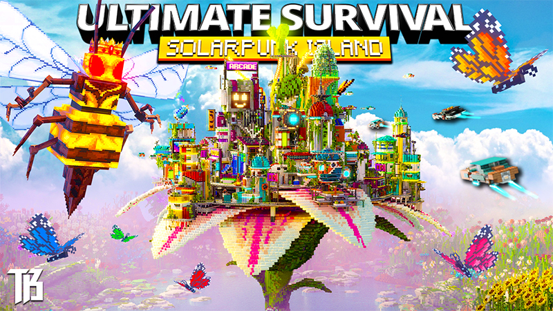 Ultimate Survival: Solarpunk Island on the Minecraft Marketplace by TrixyBlox