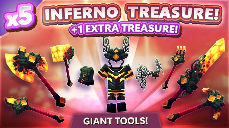 [BedWars SMP] 5x Inferno Treasure [+1 FREE]