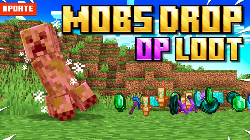Mobs Drop OP Loot on the Minecraft Marketplace by Pixell Studio